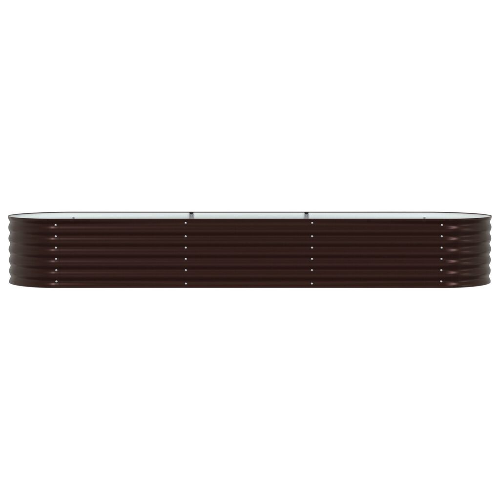 vidaXL Ψηλό Κρεβάτι Κήπου Καφέ 320x80x44 εκ από Γαλβανισμένο Χάλυβα