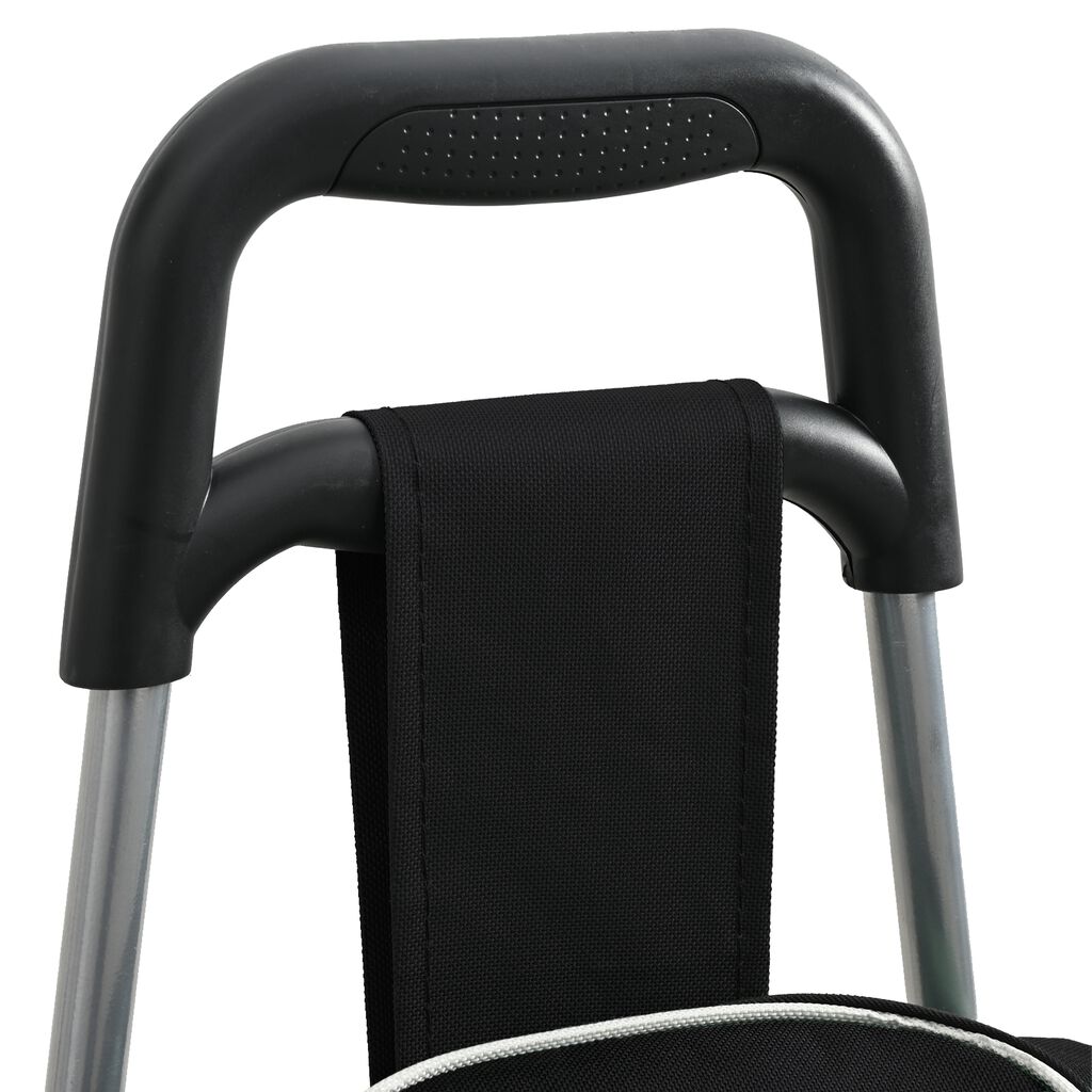 vidaXL Καρότσι Αγορών Μαύρο 39.5 x 36 x 92.5 εκ Ύφασμα Oxford