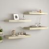 vidaXL Ράφια Τοίχου 4 τεμ. Χρώμα Δρυός 60x23,5x3,8 εκ. MDF