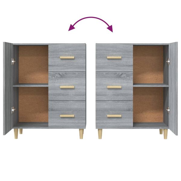 vidaXL Ντουλάπι Γκρι Sonoma 69,5 x 34 x 90 εκ. από Επεξεργασμένο Ξύλο
