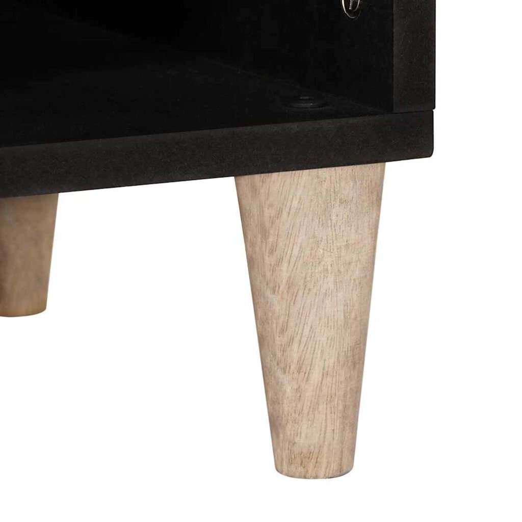 vidaXL Ντουλάπι TV με συρτάρι Λευκό 105 x 33 x 46 εκ Μασίφ ξύλο μάνγκο