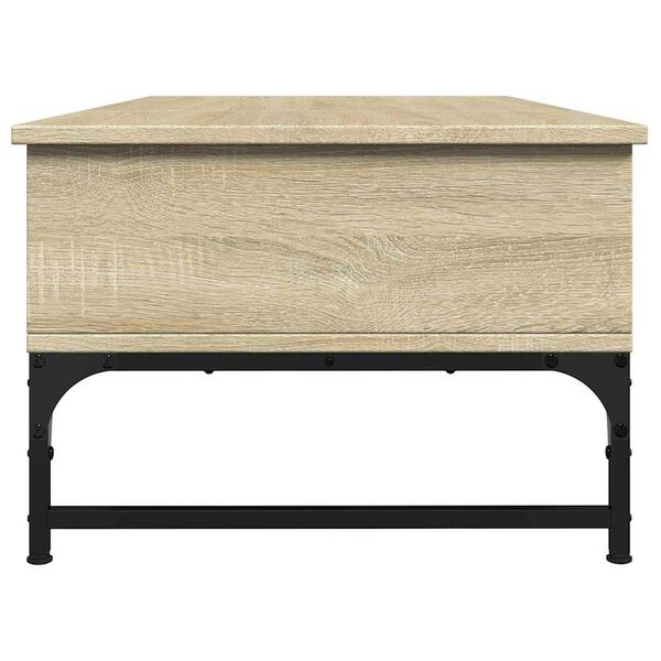 vidaXL Τραπεζάκι Σαλονιού Sonoma Δρυς 100x50x35εκ Επεξ. Ξύλο + Μέταλλο
