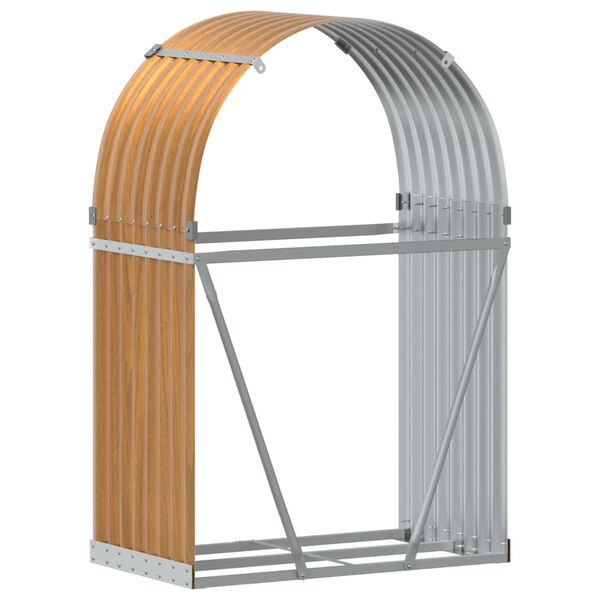 vidaXL Ξυλοθήκη Ξύλινη Όψη 80x45x120 εκ. από Γαλβανισμένο Ατσάλι