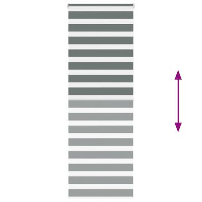 vidaXL Ζέβρα τυφλή Σκούρο Γκρι Πλάτος υφάσματος 70,9 εκ. Πολυεστέρας