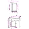 vidaXL Σετ Επίπλων Μπάνιου με ράφι με πόρτα 2 pcs Καφέ 60 x 30 x 60 cm
