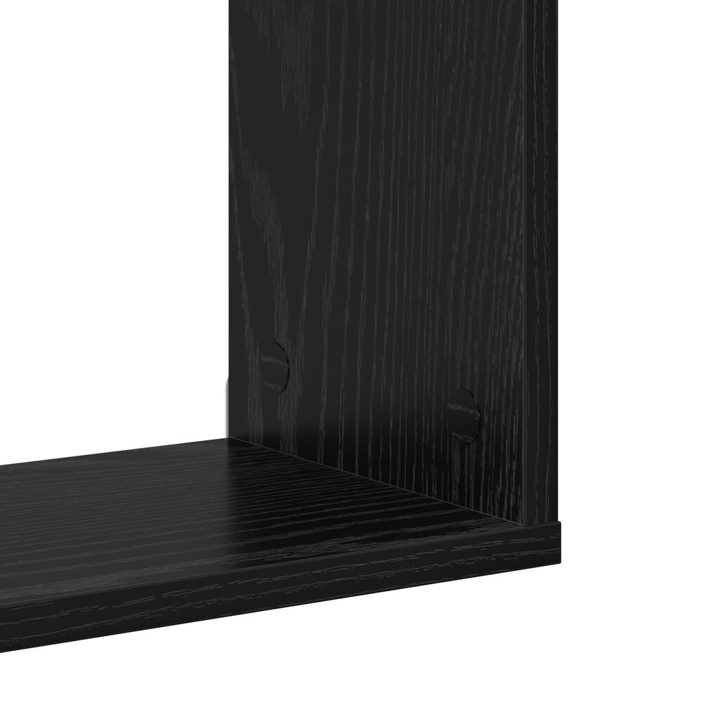 vidaXL Ράφι Τοίχου Μαύρη Δρυς 100x20x53 εκ. Επεξεργασμένο Ξύλο