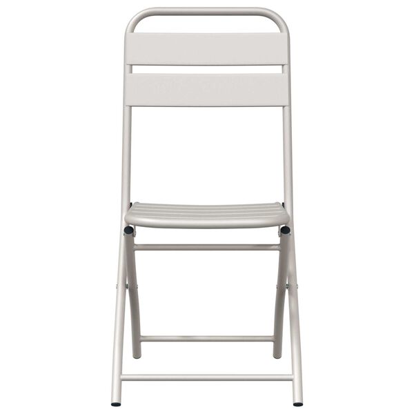 vidaXL Πτυσσόμενη Καρέκλα Κήπου 2 pcs Μπεζ 55 x 56.5 x 91εκ Ατσάλι
