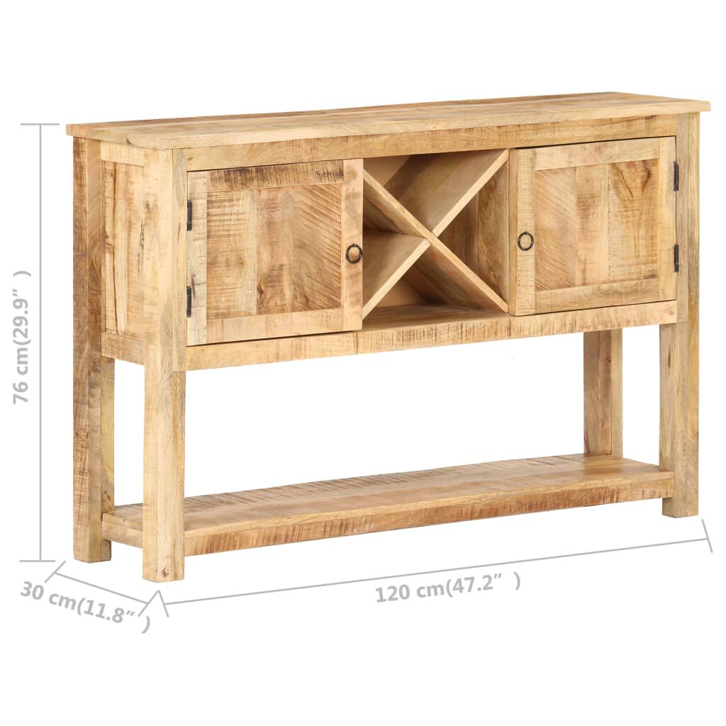 vidaXL Κονσόλα 120 x 30 x 76 εκ. από Μασίφ Ξύλο Μάνγκο