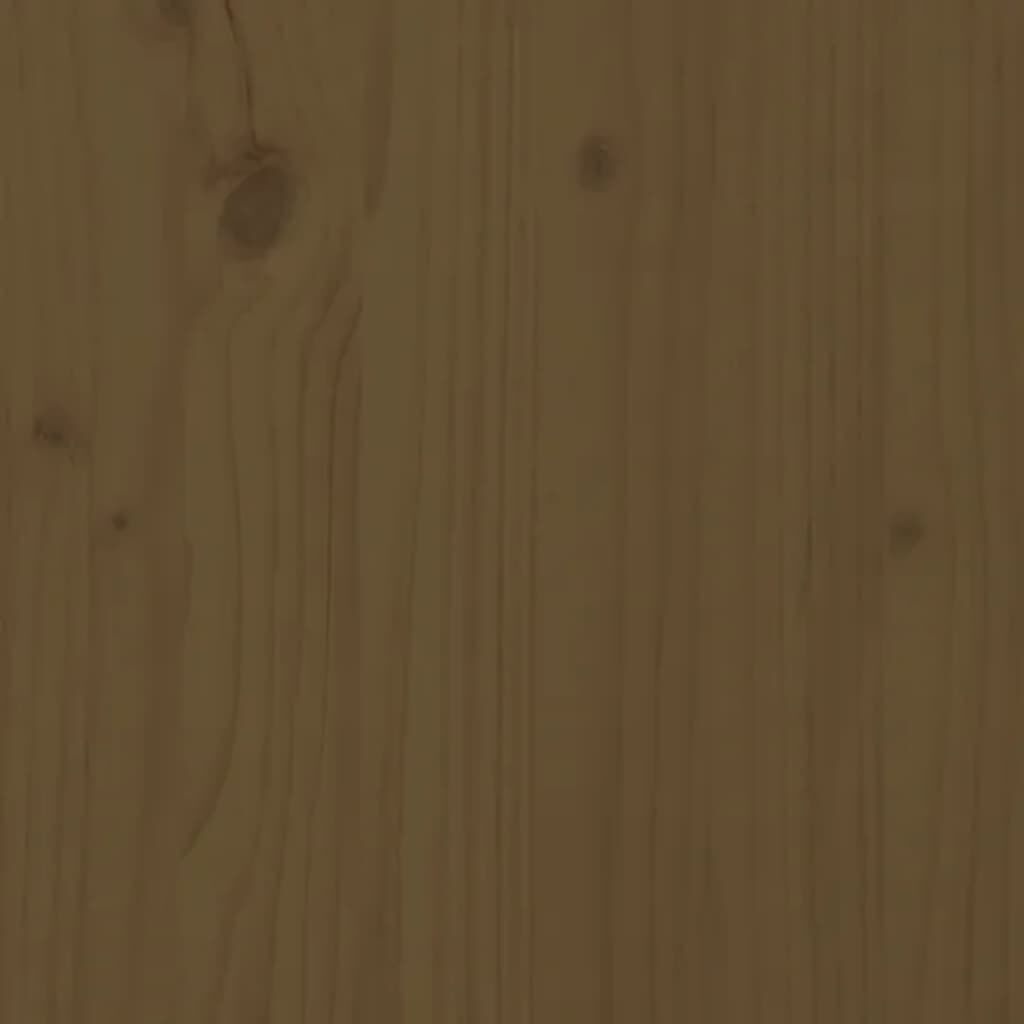 vidaXL Ντουλάπι Καφέ Μελί 100x35x74,5 εκ. από Μασίφ Ξύλο Πεύκου