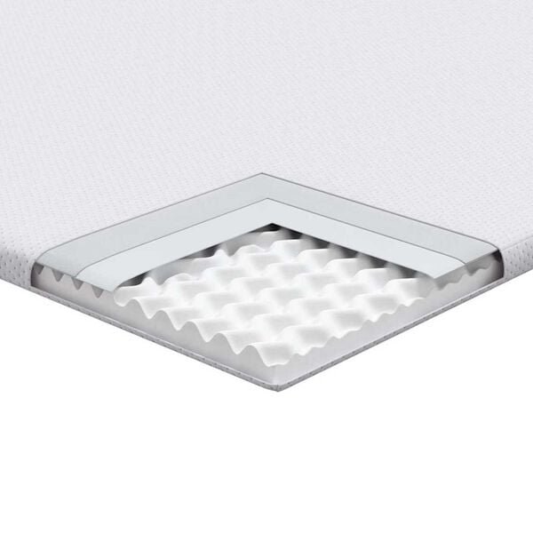 vidaXL Στρώματα Λευκό 70 x 200 cm 100% ύφασμα πολυεστέρα με τζακάρ