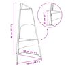 vidaXL Φωτιά Μαύρο 50 x 50 x 95 εκ Κρύα έλαση από χάλυβα