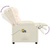 vidaXL Πολυθρόνα Μασάζ Ηλεκτρική Κρεμ από Συνθετικό Δέρμα