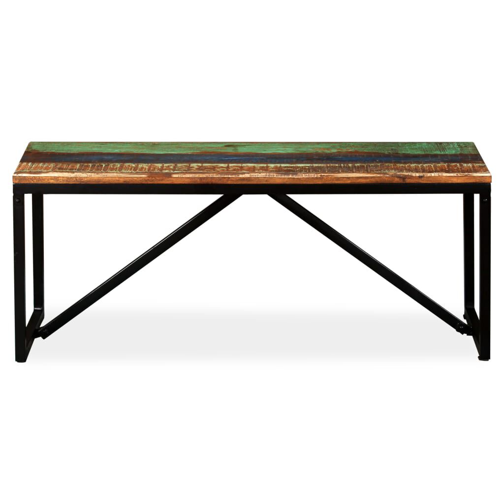 vidaXL Πάγκος 110 x 35 x 45 εκ. από Μασίφ Ανακυκλωμένο Ξύλο