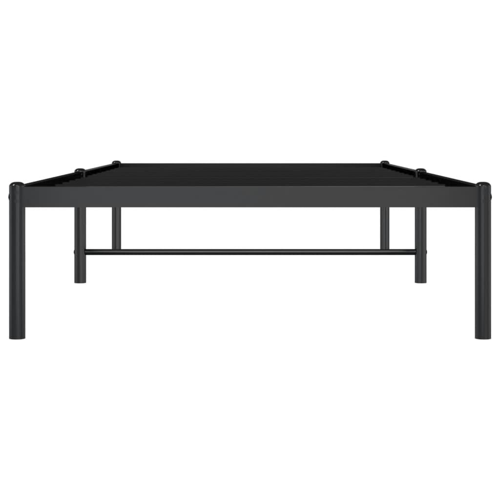vidaXL Μεταλλικό πλαίσιο κρεβατιού Μαύρο 90x200 cm