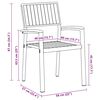 vidaXL Σέτ φαγητού για κήπο 5 pcs Γκρι και καφέ 150 x 90 x 75 cm