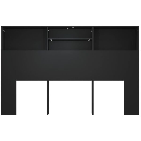 vidaXL Κεφαλάρι Με Αποθηκευτικό Χώρο Μαύρο 160 x 19 x 103,5 εκ.