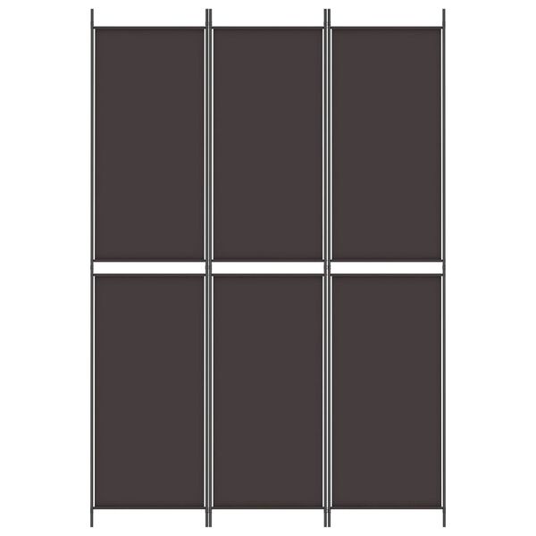 vidaXL Διαχωριστικό Δωματίου με 3 Πάνελ Καφέ 150x220 εκ. από Ύφασμα