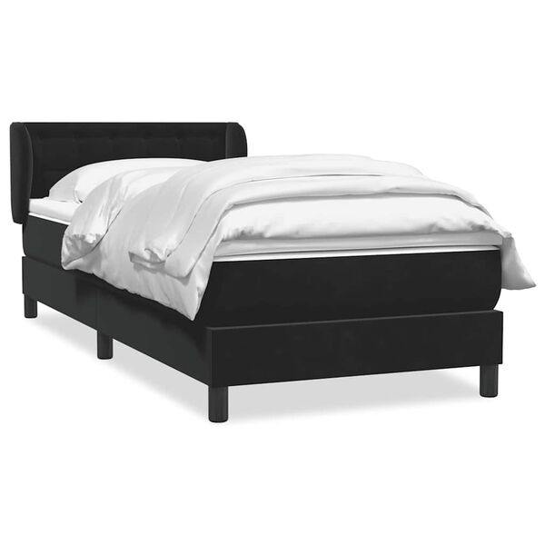 vidaXL &Kappa;&rho;&epsilon;&beta;ά&tau;&iota; Boxspring &mu;&epsilon; &Sigma;&tau;&rho;ώ&mu;&alpha; &Mu;&alpha;ύ&rho;&omicron; 90x220 &epsilon;&kappa;. &Beta;&epsilon;&lambda;&omicron;ύ&delta;&iota;&nu;&omicron;