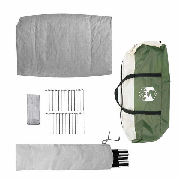 vidaXL Σκηνή Camping Πράσινο 482 x 360 x 227 εκ Πολυεστέρας