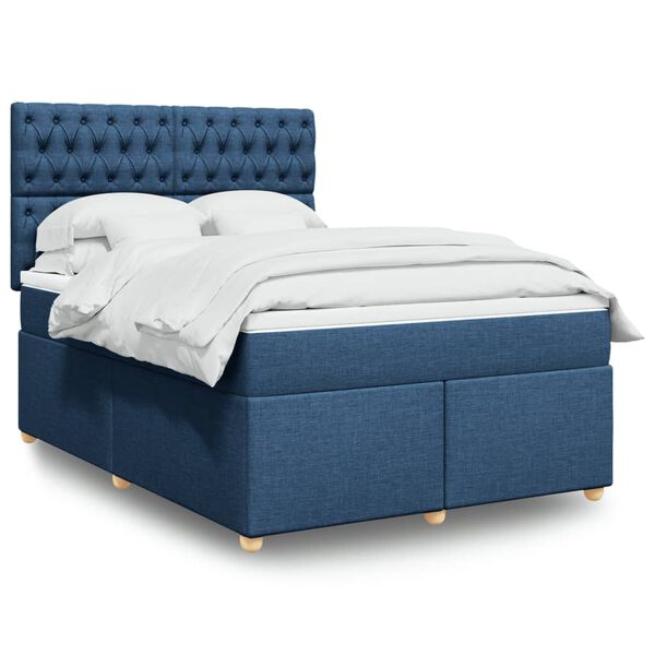 vidaXL &Kappa;&rho;&epsilon;&beta;ά&tau;&iota; Boxspring &mu;&epsilon; &Sigma;&tau;&rho;ώ&mu;&alpha; &Mu;&pi;&lambda;&epsilon; 140x200 &epsilon;&kappa;. &Upsilon;&phi;&alpha;&sigma;&mu;ά&tau;&iota;&nu;&omicron;