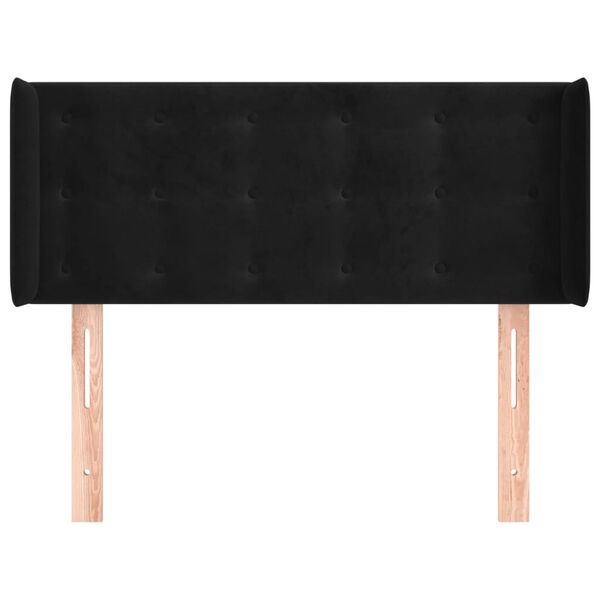 vidaXL Κεφαλάρι με Πτερύγια Μαύρο 83x16x78/88 εκ. Βελούδινο