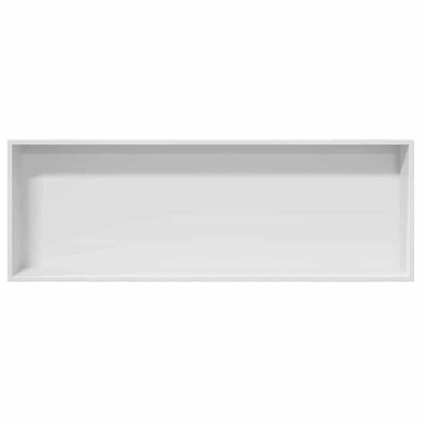 vidaXL Νίτσα Μπάνιου Λευκό 90 x 30 x 9.5 εκ. Ανοξείδωτο ατσάλι