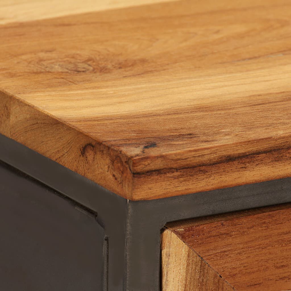 vidaXL Ντουλάπι 65 x 30 x 70 εκ. Ανακυκλωμένο Ξύλο Teak & Ατσάλι