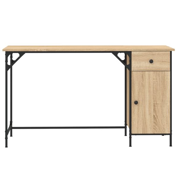 vidaXL Γραφείο Υπολογιστή Sonoma Δρυς 131x48x75 εκ. Επεξεργασμένο Ξύλο