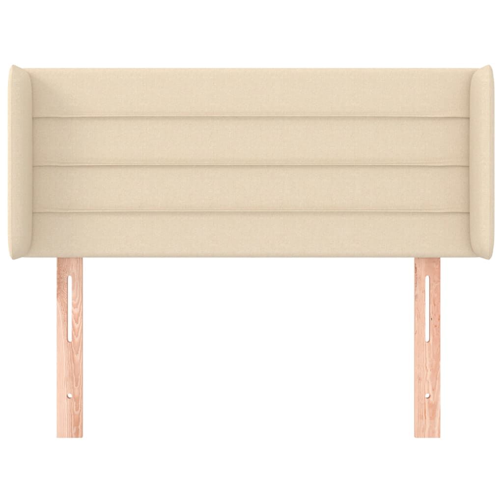 vidaXL Κεφαλάρι με Πτερύγια Κρεμ 83x16x78/88 εκ. Υφασμάτινο