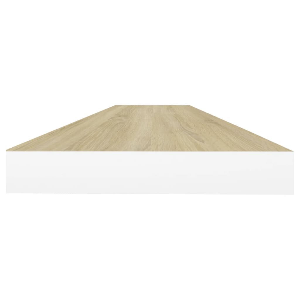 vidaXL Ράφια Τοίχου 4 τεμ. Δρυς / Λευκά 90 x 23,5 x 3,8 εκ. από MDF