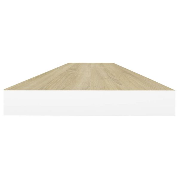 vidaXL Ράφια Τοίχου 4 τεμ. Δρυς / Λευκά 90 x 23,5 x 3,8 εκ. από MDF