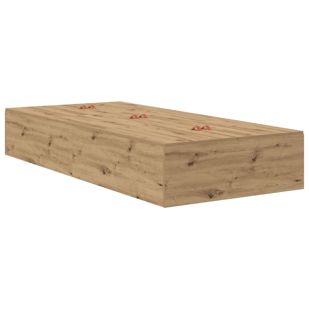 vidaXL Κρεβάτι αποθήκευσης Σκελετός Artisan Oak 90x190 εκ.