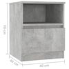 vidaXL Κομοδίνο Γκρι Σκυροδέματος 40 x 40 x 50 εκ. από Επεξ. Ξύλο