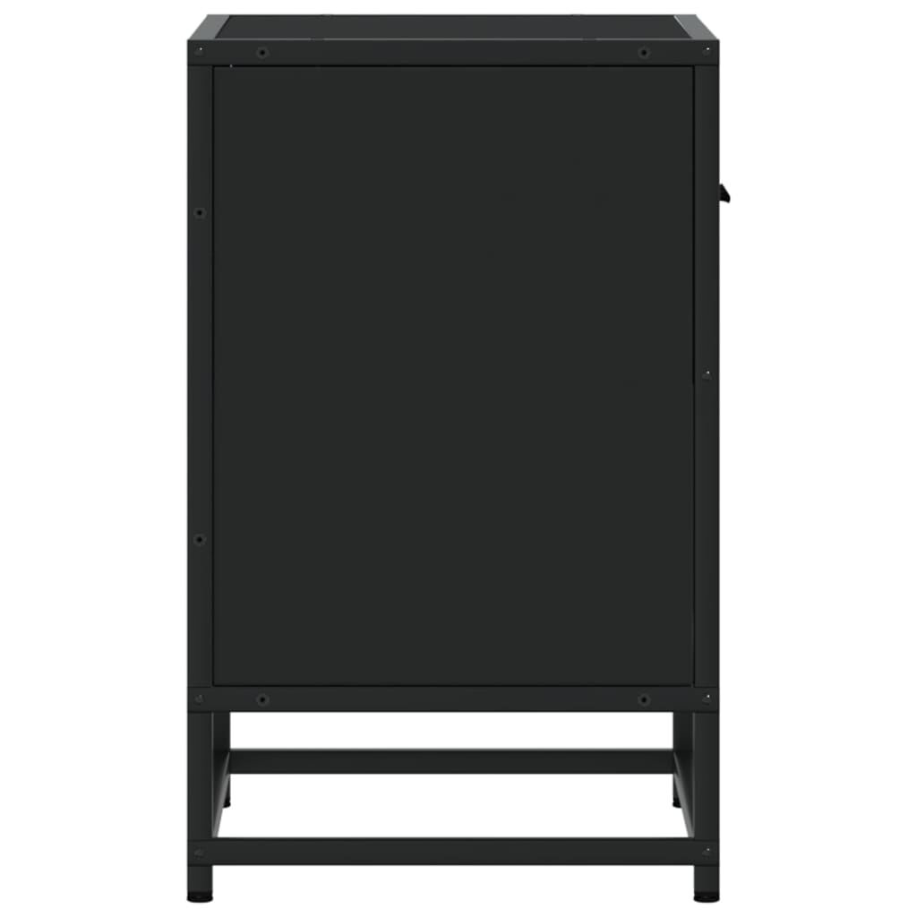 vidaXL Κομοδίνο Μαύρο 40x31x50 εκ. από Επεξεργασμένο Ξύλο