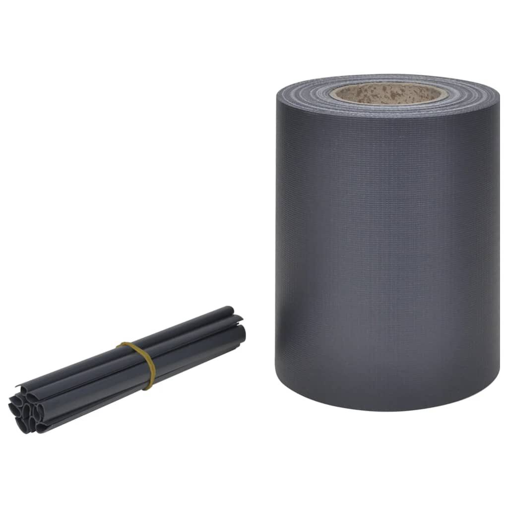 vidaXL Περίφραξη Προστατευτική Σκούρο Γκρι 70 x 0,19 μ. από PVC