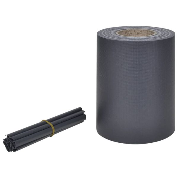 vidaXL Περίφραξη Προστατευτική Σκούρο Γκρι 70 x 0,19 μ. από PVC