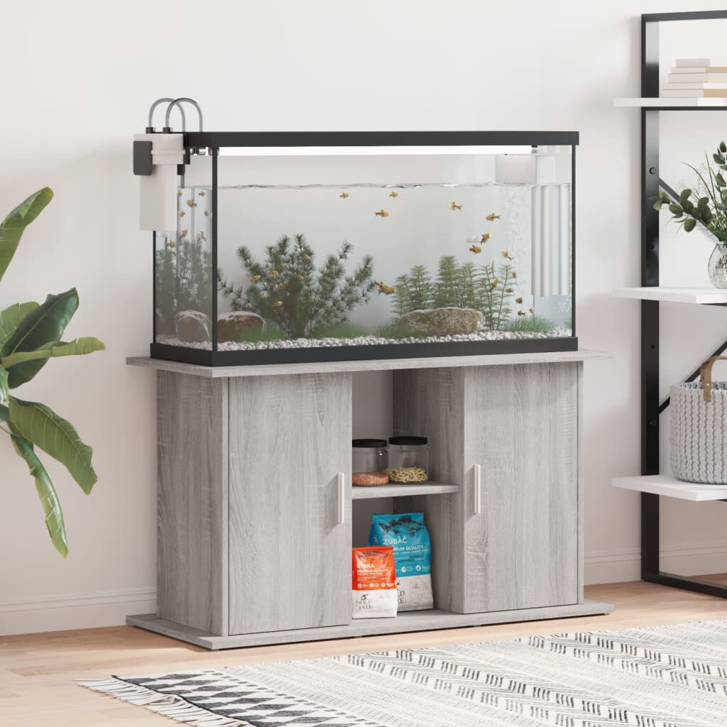 vidaXL Βάση Ενυδρείου Γκρι Sonoma 101x41x58 εκ. από Επεξεργασμένο Ξύλο