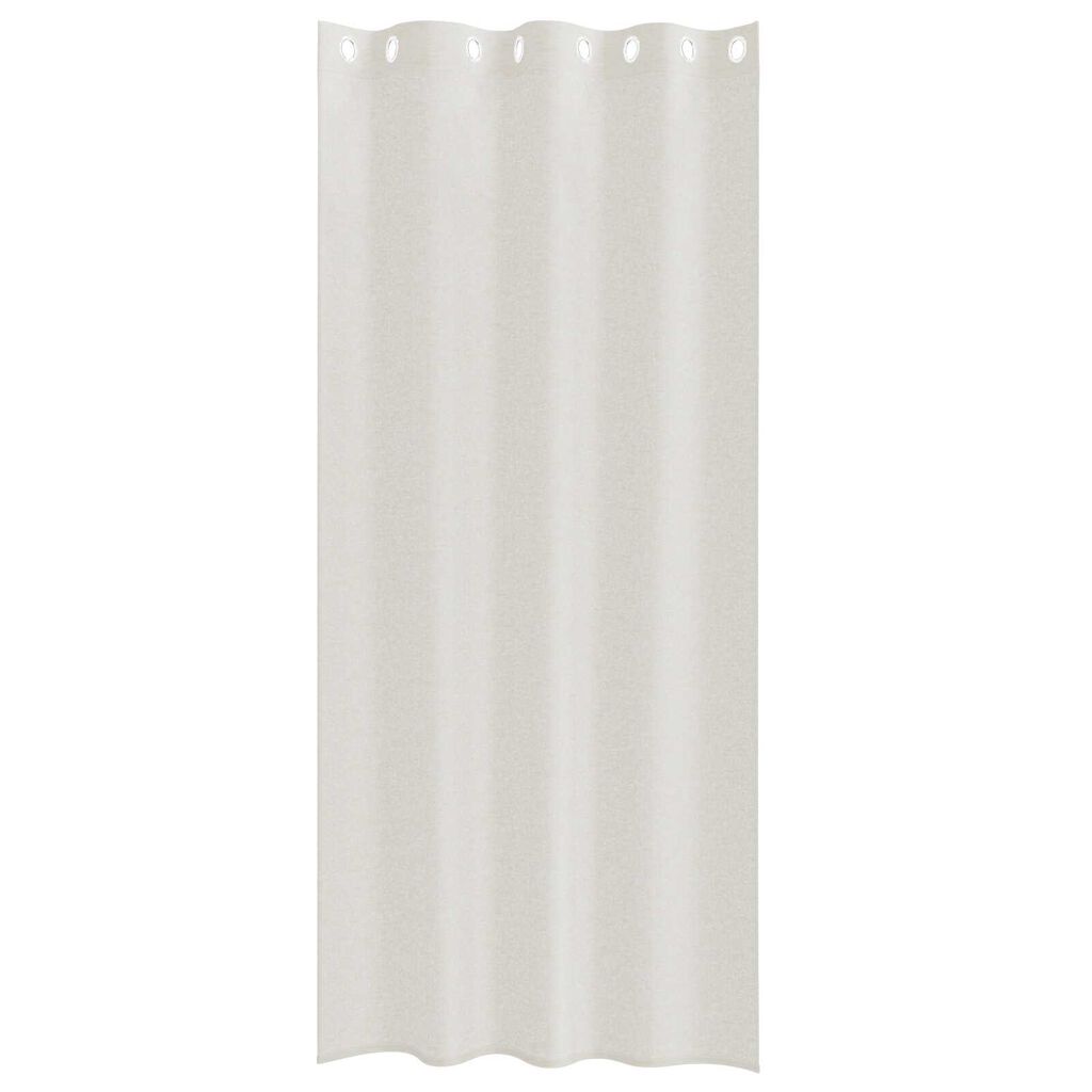 vidaXL Κουρτίνες με κουρτίνες 2 pcs Κρεμ 140 x 245 εκ. Πολυεστέρας