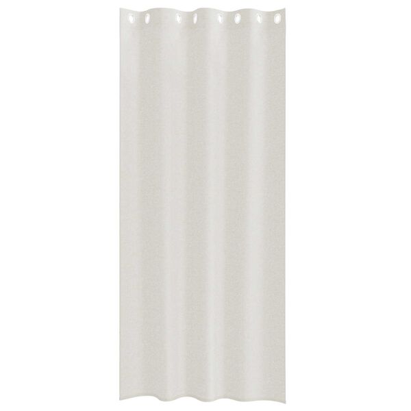 vidaXL Κουρτίνες με κουρτίνες 2 pcs Κρεμ 140 x 245 εκ. Πολυεστέρας