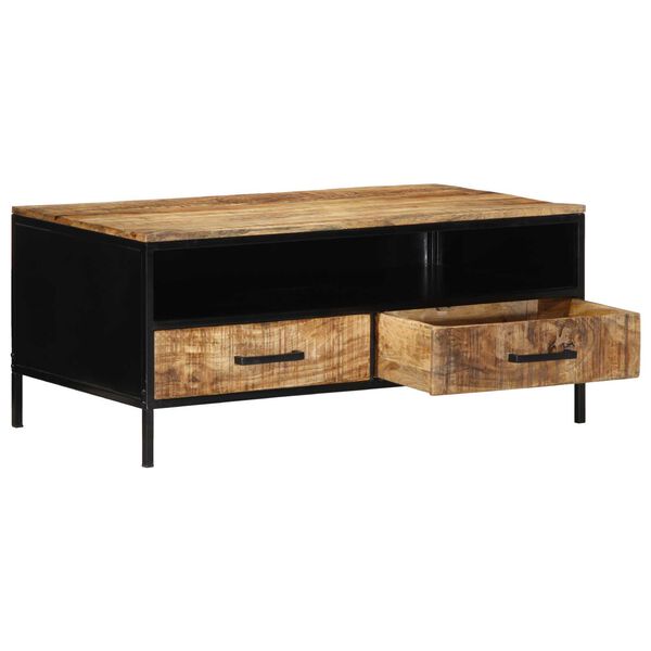 vidaXL Τραπεζάκι Καφέ 90x50x40 cm Μασίφ Ξύλο Ρουστίκ Μάνγκο