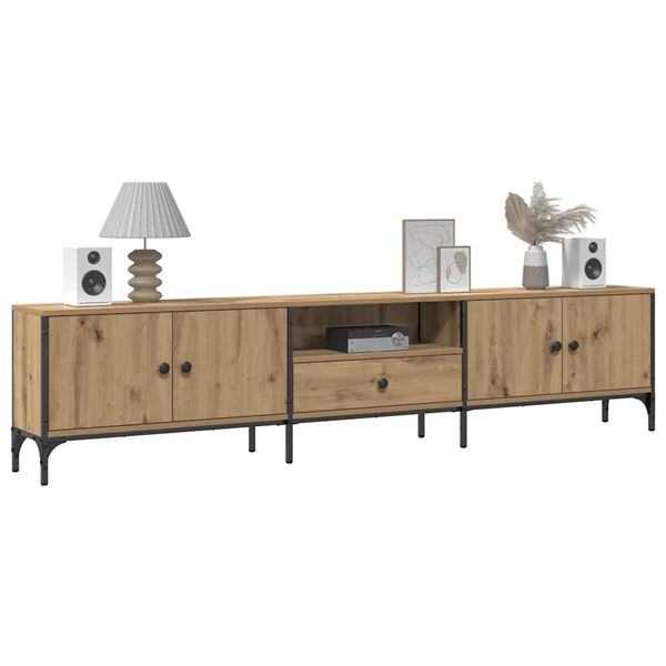 vidaXL Έπιπλο Τηλεόρασης με Συρτάρι Δρυς 200x25x44 εκ Επεξ. Ξύλο