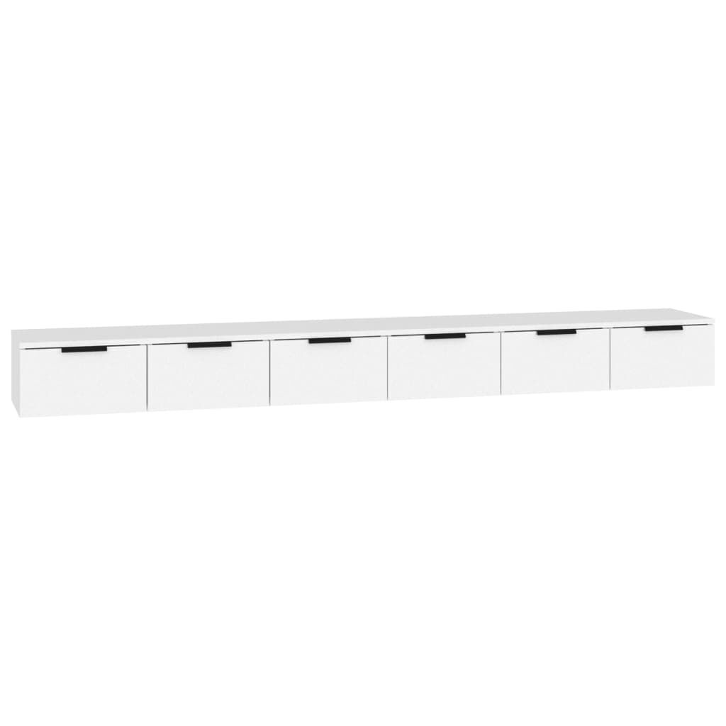 vidaXL Ντουλάπια Τοίχου 2 τεμ. Γυαλιστ. Λευκό 102x30x20 εκ. Επεξ. Ξύλο