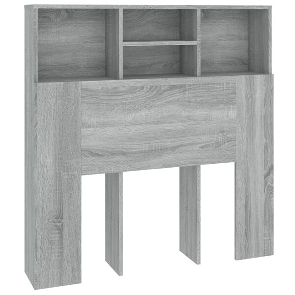 vidaXL Κεφαλάρι Με Αποθηκευτικό Χώρο Γκρι Sonoma 100x19x103,5 εκ.