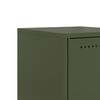 vidaXL Κομοδίνα 2 τεμ. Πράσινο Λαδί 36x39x60,5 εκ. από Χάλυβα