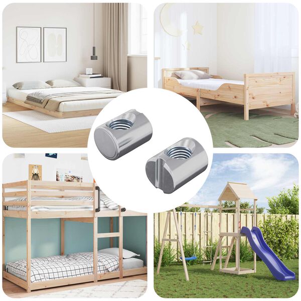 vidaXL &Beta;ί&delta;&epsilon;&sigmaf; &kappa;&omicron;&upsilon;&mu;&pi;ώ&mu;&alpha;&tau;&omicron;&sigmaf; 2 pcs &Alpha;&sigma;&eta;&mu;ί M6 x 13 mm &Mu;έ&tau;&alpha;&lambda;&lambda;&omicron;