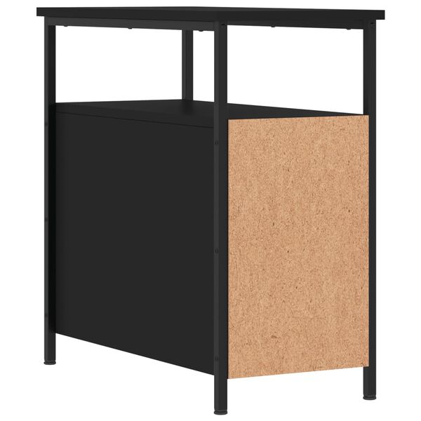 vidaXL Κομοδίνα 2 τεμ. Μαύρα 30 x 60 x 60 εκ. από Επεξεργασμένο Ξύλο