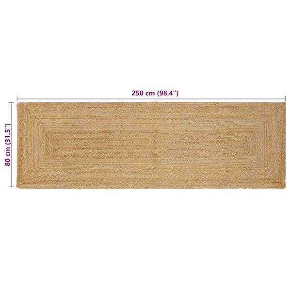 vidaXL Χαλί Μπεζ 80 x 250 cm Γιούτα