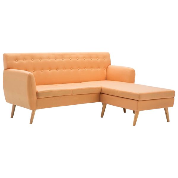 vidaXL Καναπές ΓωνιακόςΠορτοκαλί 171,5 x 138 x 81,5 εκ. Υφασμάτινος