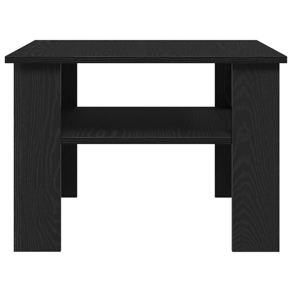 vidaXL Τραπεζάκι σαλονιού Μαύρο Δρύς 60x60x42 εκ. Επεξεργασμένο ξύλο
