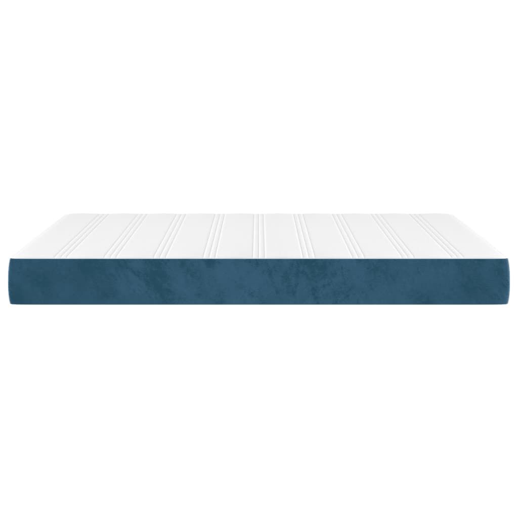 vidaXL Στρώμα με Pocket Springs Σκούρο Μπλε 140x210x20 εκ. Βελούδινο